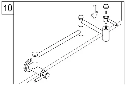 KINGSTON KS4102ML Brass Pot Filler in Polished Brass - installation 10