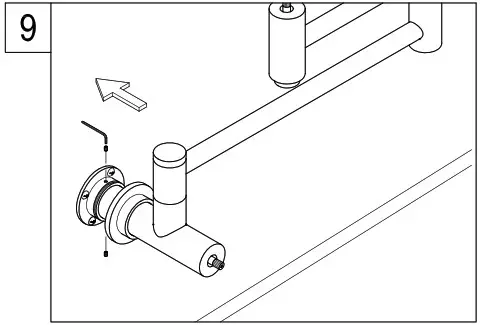 KINGSTON KS4102ML Brass Pot Filler in Polished Brass - installation 9
