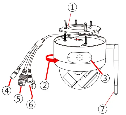 Anpviz WP-245-W Camera 2.4G Wireless WiFi Security Camera 2