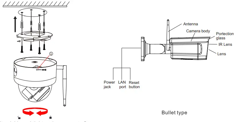 Anpviz WP-245-W Camera 2.4G Wireless WiFi Security Camera 4