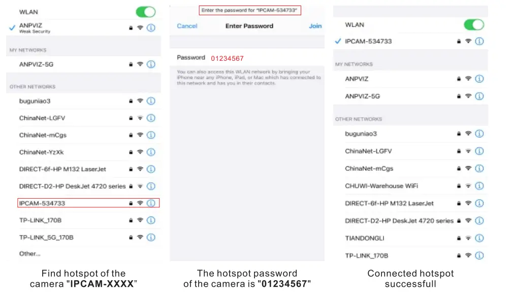 Anpviz WP-245-W Camera 2.4G Wireless WiFi Security Camera 8