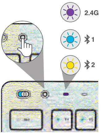 JLAB JBUDS Multi Device Wireless Keyboard - connect