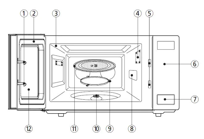 SHARP SMC1131CB Carousel Countertop Microwave Oven 4