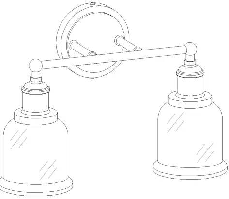 Uolfin 5069602 2-Light Matte Gold Contemporary Vanity Light-FIG1