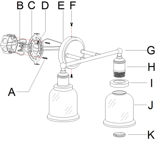 Uolfin 5069602 2-Light Matte Gold Contemporary Vanity Light-FIG3
