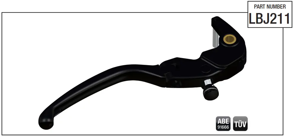 rizoma LBJ211 Brake Lever 3D - Figure 1