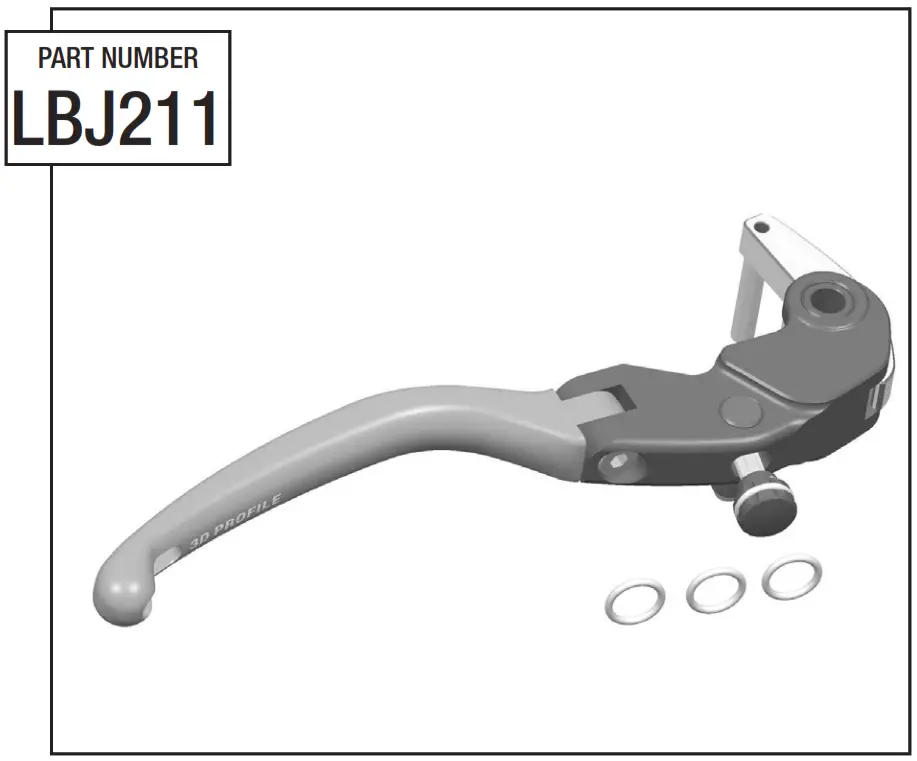 rizoma LBJ211 Brake Lever 3D - Figure 2