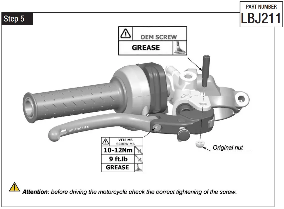 rizoma LBJ211 Brake Lever 3D - Figure 8