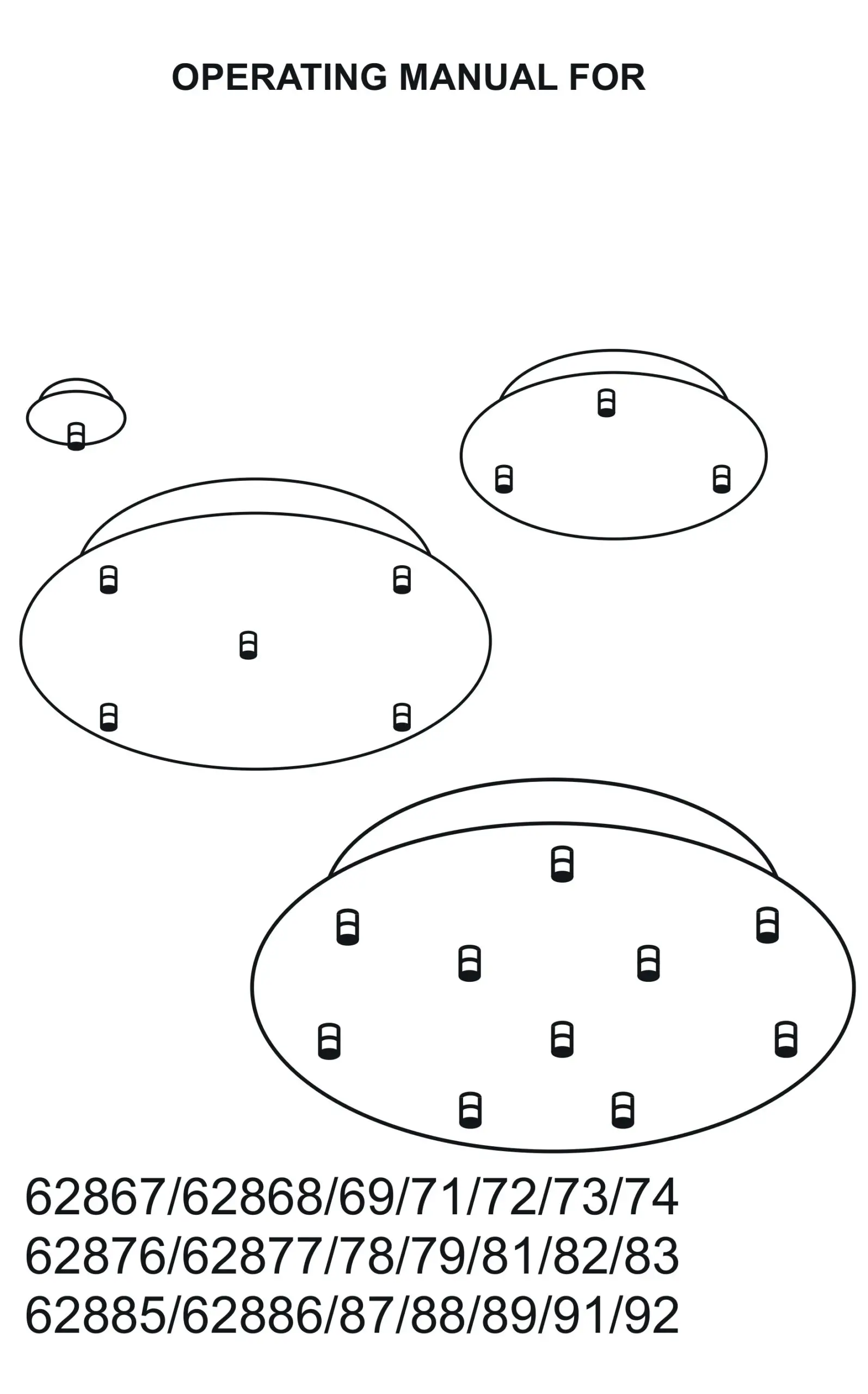 EGLO 62867 Canopy 3 Fold Surface Mounted Instruction Manual