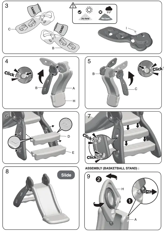 Grow n Up 2035 2-In-1 Basketball To Slide - 3