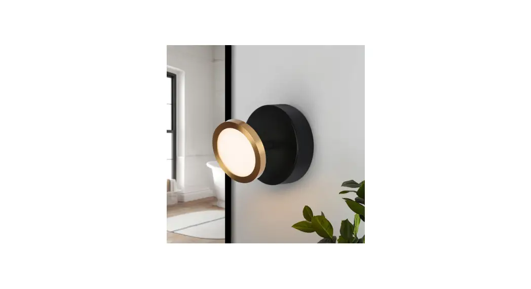 Zevni A04654 Duran 4.7 Inch 1-light Matte Black And Gold Led Modern-contemporary Vanity Light Installation Guide Zevni A04654 Duran 4.7 Inch 1-light Matte Black And Gold Led Modern-contemporary Vanity Light Installation Guide