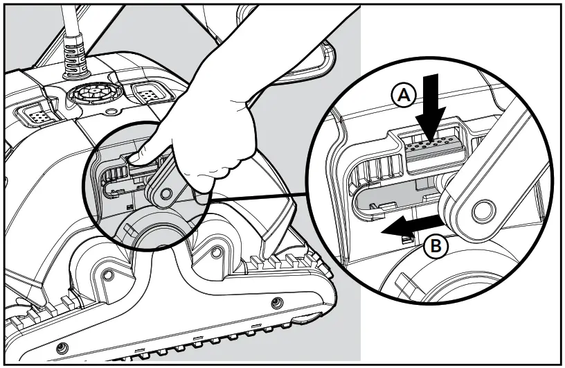 maytronics M400 Robotic Pool Cleaner - handle angle