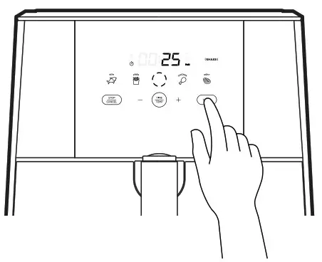 CHEFMAN RJ38-SQSS-8 Turbo Touch Air Fryer -Control Pane-stem- STEP 4