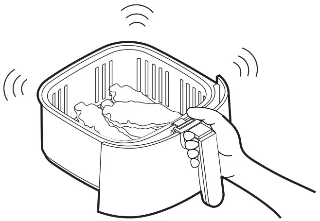 CHEFMAN RJ38-SQSS-8 Turbo Touch Air Fryer -Control Pane-stem- STEP 5