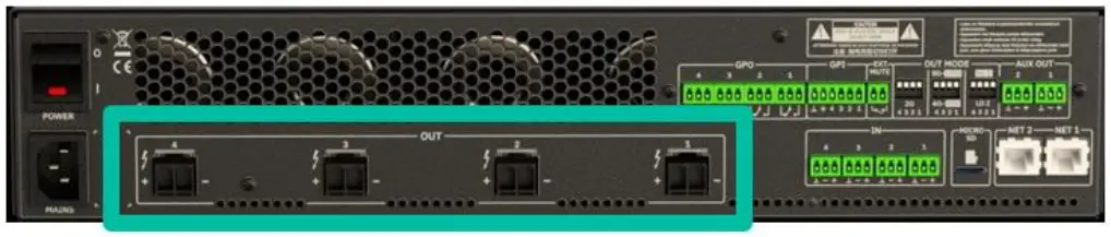AMPLIFIED OUTPUT CONNECTIONS