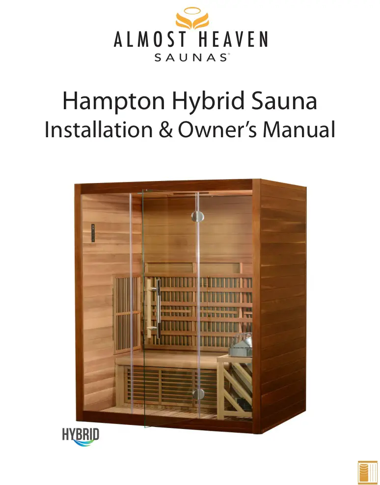 Hampton Hybrid Sauna User Manual