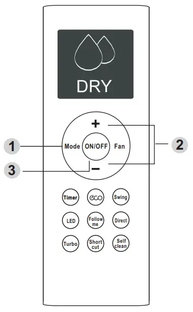 senville Air Conditioner -DRY operation