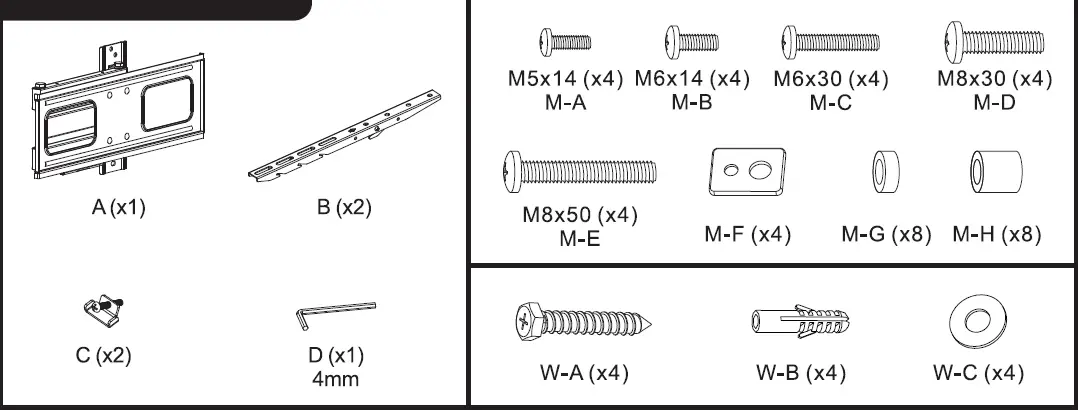 LASER TVB-LPA36-43 Medium Full Motion TV Wall Mount 1
