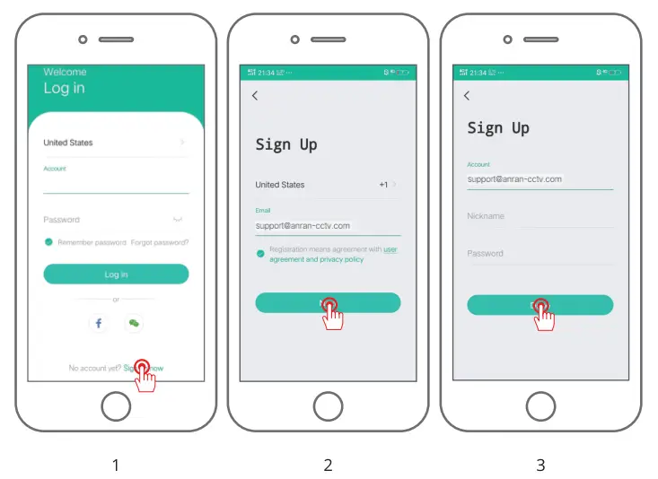 ANRAN S02 Solar Powered Wireless Security Camera - account