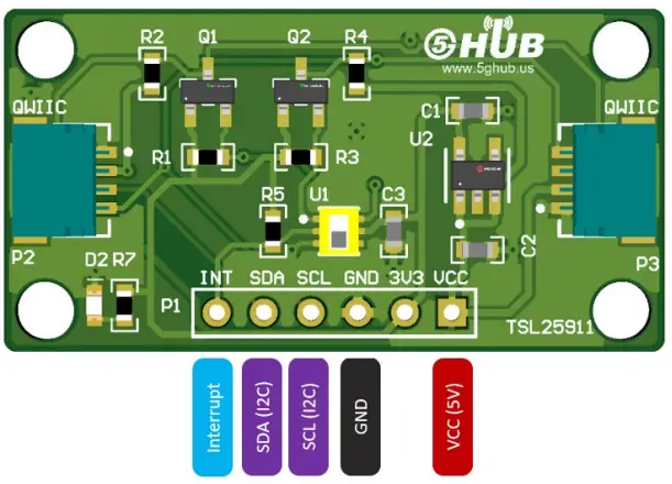 5HUB TSL25911 Ambient Light Sensor -1