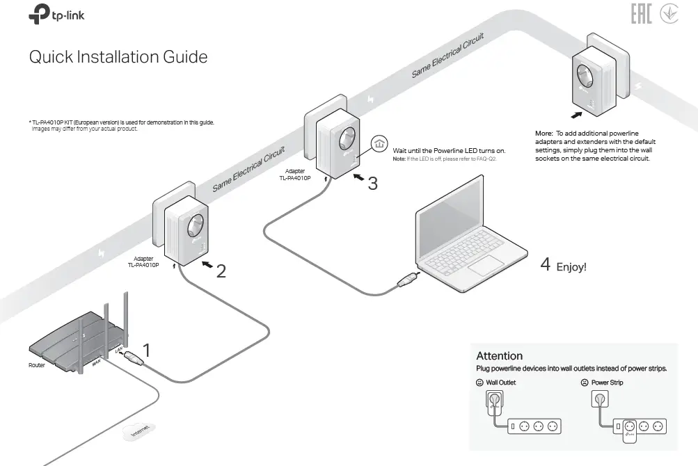 tp-link TL-PA4010P AV500 Passthrough Powerline Adapter installation