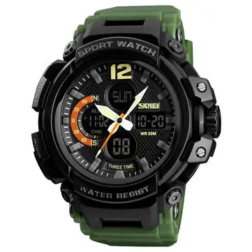 Skmei 1343 dual display chronograph waterproof digital watch Sale - Banggood.com