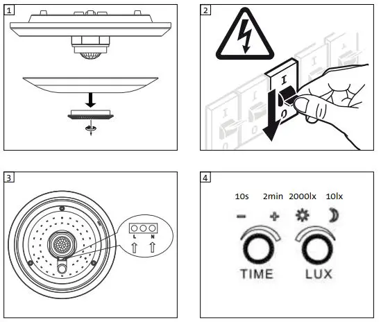 LED s Lights 800532 LED Ceiling Light with PIR Sensor fig1