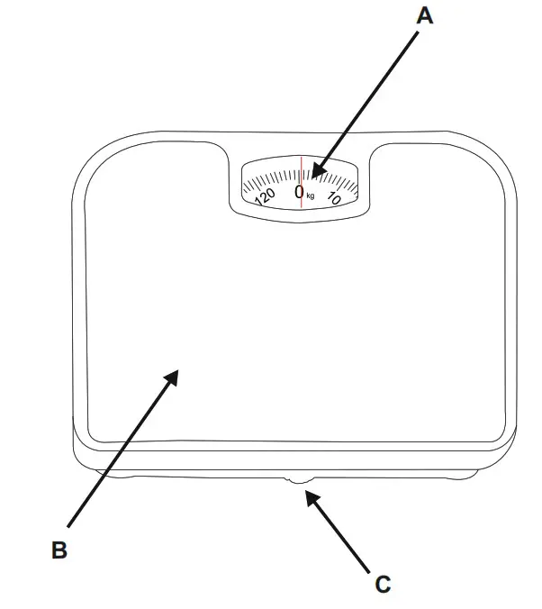 mesko MS 8160 130kg Bathroom Mechanical Scale- overview