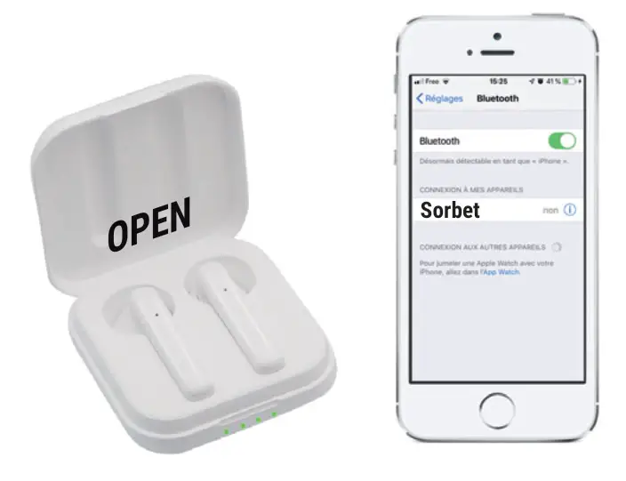 LEDWOOD M1011 SORBET Bluetooth Stereo Headset - HOW TO CONNECT WITH THE DEVICES