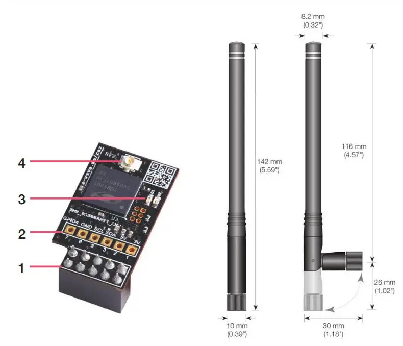 Z-WAVE-ME RAZBERRY 7 PRO Z-Wave Shield with External Antenna Instruction Manual - SHIELD DESCRIPTION