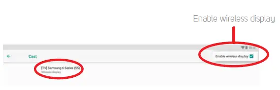 Enable wireless display
