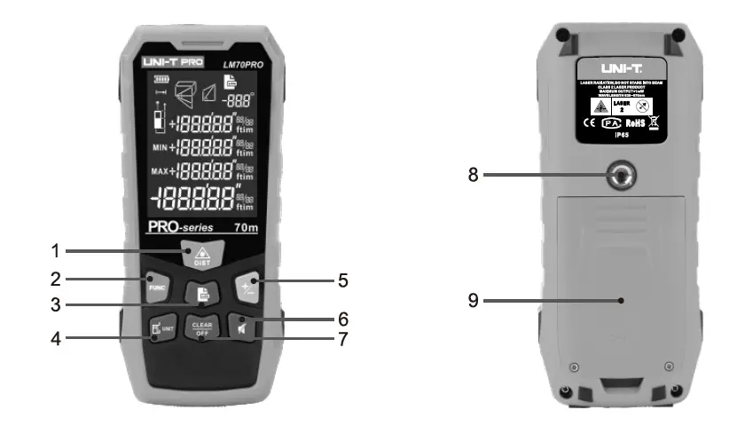 Uni-t Lm70pro Laser Distance Meter User Manual