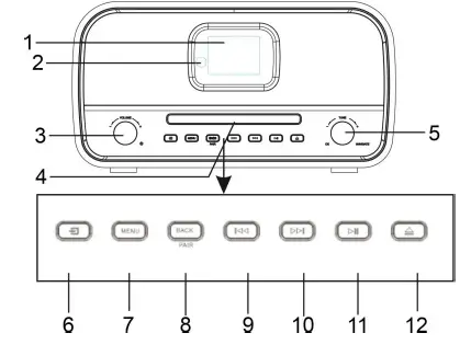 soundmaster DAB970 Wooden Retro Radio with CD Player fig 1