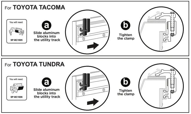 TYGER T1 Soft Roll Up Tonneau Cover - Special Instructions For Alternative Brackets 2