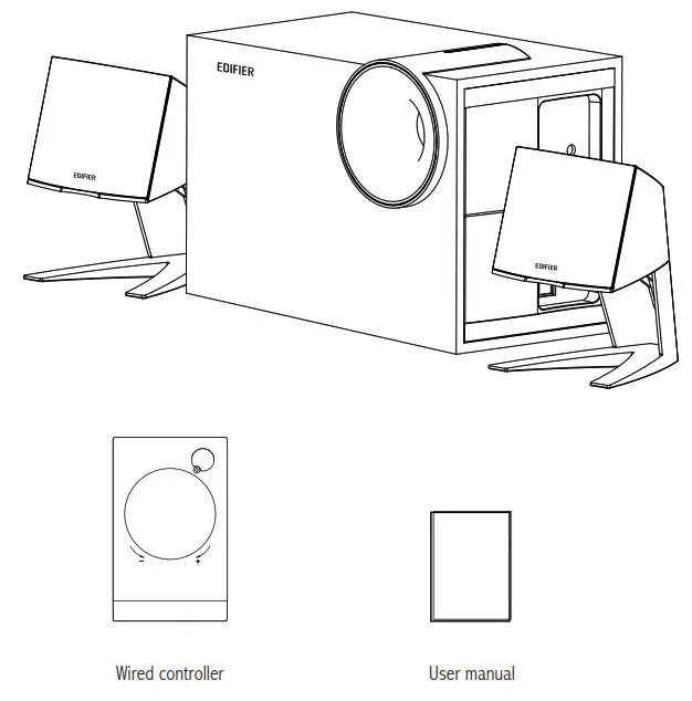 EDIFIER M203BT Multimedia Speakers- Box contents