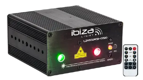 ibiza LZR300RGB-GOBO RGB Laser with 12 Gobos 300mW