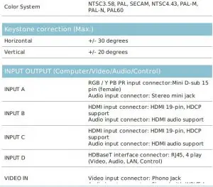 FIG 4 Specifications