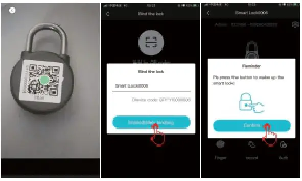 OKLOK FB50 Bluetooth and Fingerprint Lock - Add the lock 1
