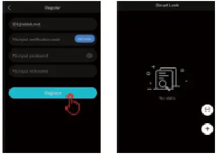 OKLOK FB50 Bluetooth and Fingerprint Lock - Register an account 2