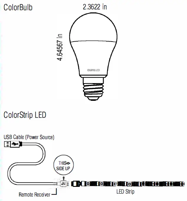 auraLED -7358 6.5- Inch LED- Bulb and -Light- Strip-fig 3