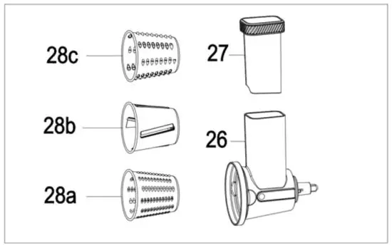 H Koenig Km4 Salad Maker Set for Stand Mixer KM120 - figure 2