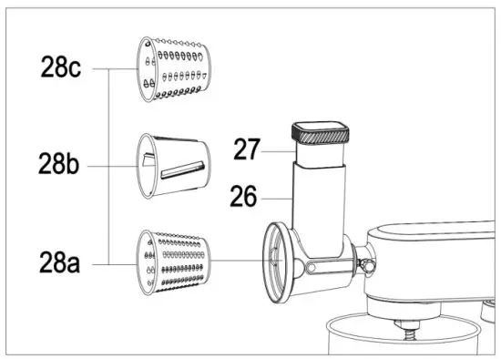 H Koenig Km4 Salad Maker Set for Stand Mixer KM120 - figure 3