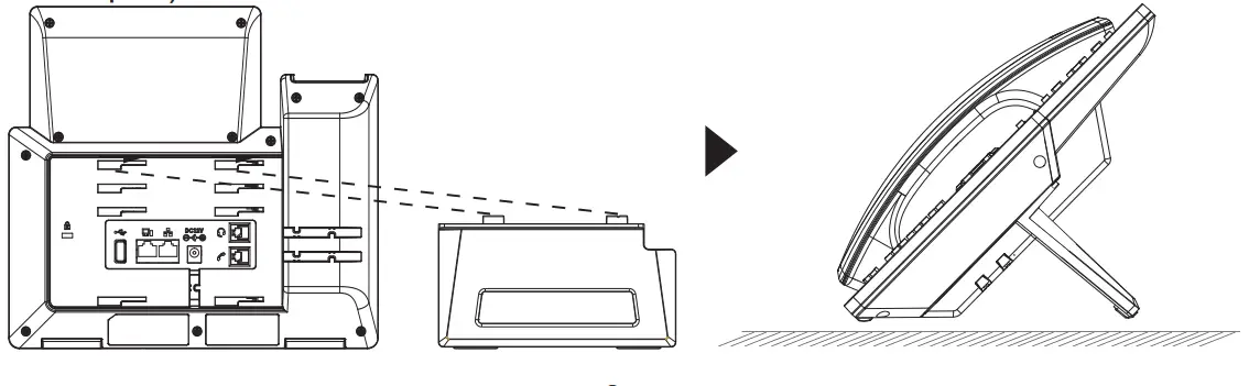 GRANDSTREAM GRP2616 Carrier-Grade HD IP Phone - Phone Stand