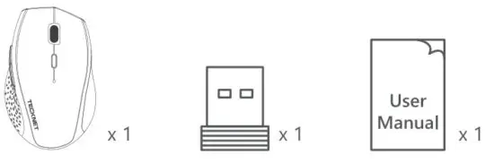 TECKNET EWM01004 Wireless Mouse - figure 1