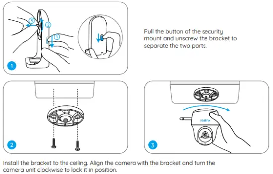 Mount the Camera to Ceiling