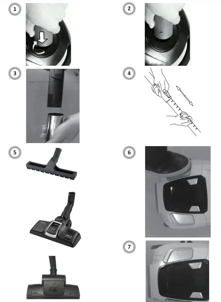 Amica VM 7012 Vacuum Cleaner Instruction Manual - Fig 2