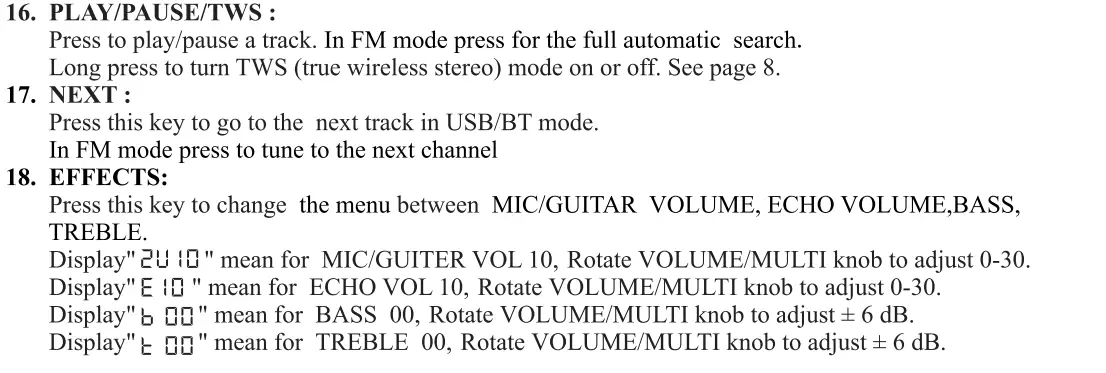 gemini GLS-880 Bluetooth Party System User Manual - Panel