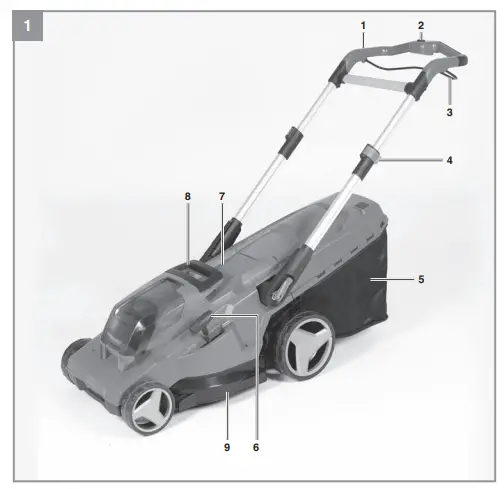 Einhell RASARRO 36-42 Cordless Lawn Mower 1
