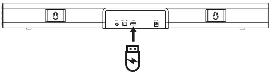 Soundwings FW1866 26 Inch 2.0 Channel Soundbar User Manual - USB