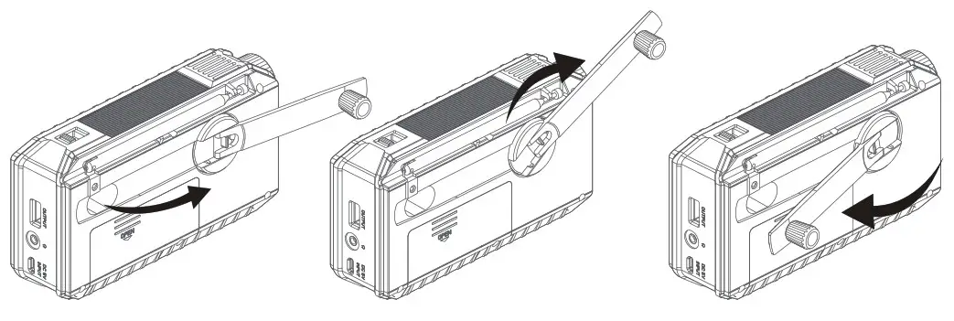 CRUSADER ONE 72H 033 NOAA 72 HRS Flashlight Analog Radio - CHARGE BY POWER GENERATOR